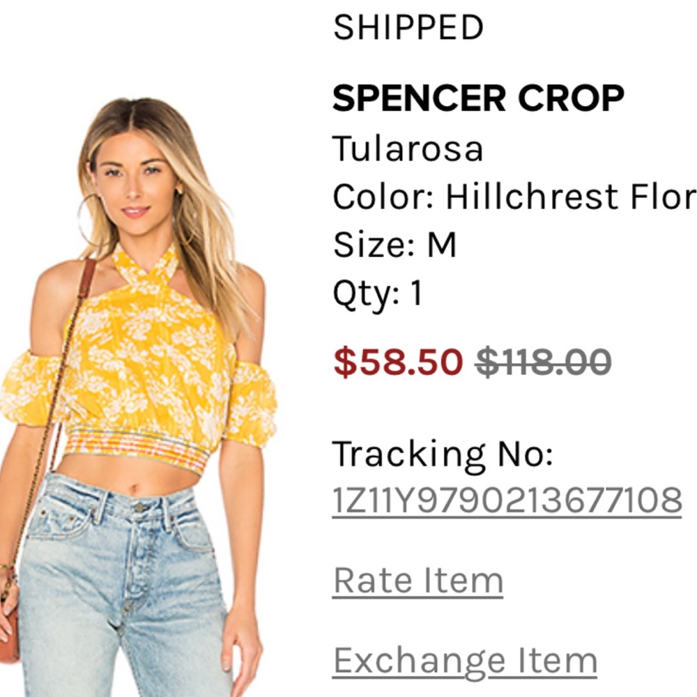 Revolve Tularosa spencer crop